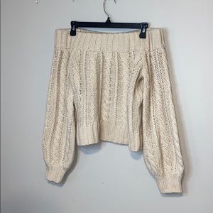 Cream Off the Shoulder Sweater for @sammifran02